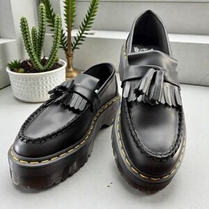 Dr. Martens Adrian Quad Black Platform Loafers Men's 8 Women's 9 NWT
